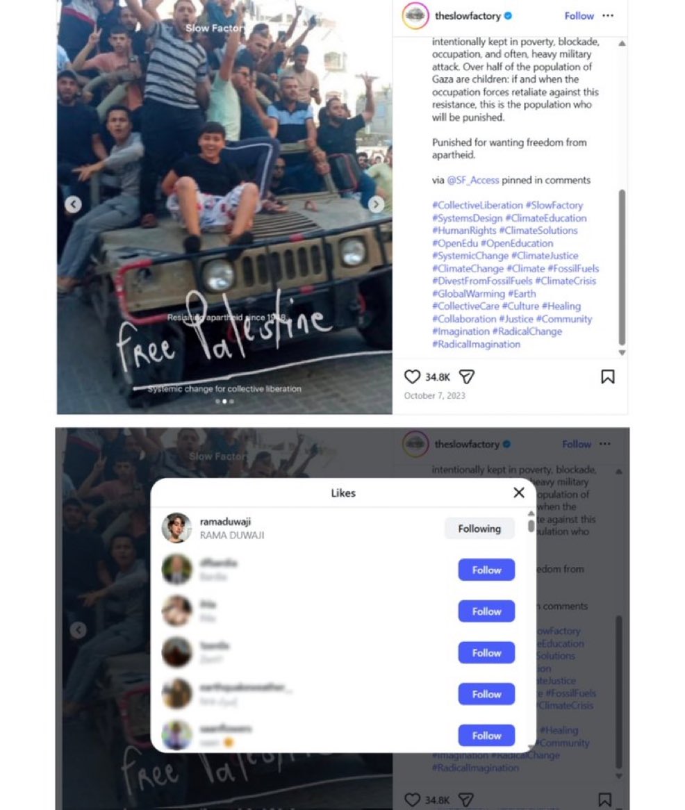 BREAKING: Jewish Insider reveals that Zohran Mamdani’s wife was mass-liking Instagram posts on October 7th, celebrating the massacre in real time.

This is who they are.
