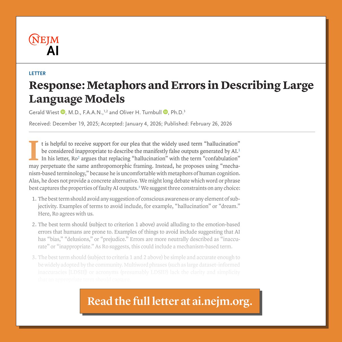NEJM AI tweet media