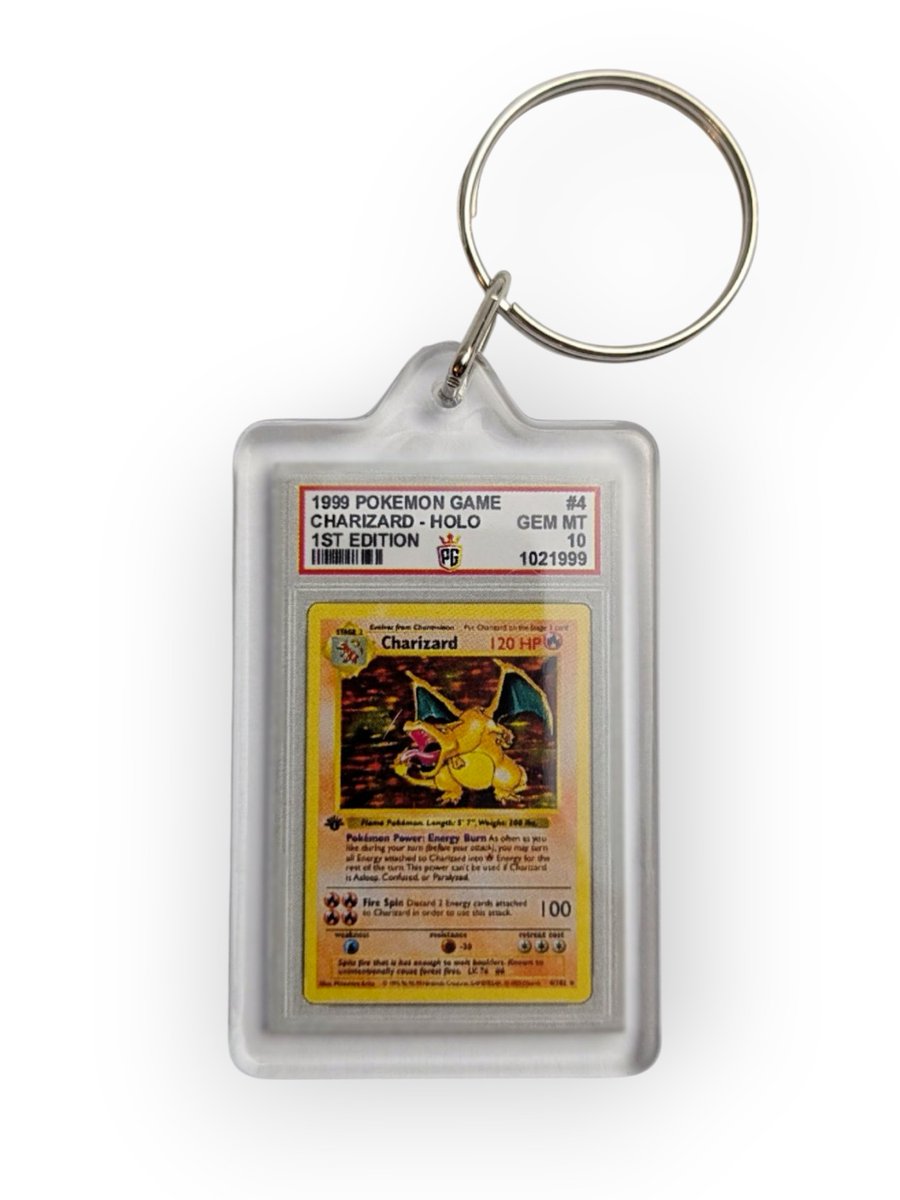 PGK_Keychains's tweet photo. @3bangerbreaks @518Collects Our Pokémon keychains are top sellers! 🔥

💎 PGK 1998 PIKACHU HOLO ILLUSTRATOR
https://t.co/58zzrLJmj5

🟡 PGK 1999 CHARIZARD HOLO 1ST EDITION  #4
https://t.co/1OkGuKR83O

🔴 PGK 1995 CHARIZARD TOPSUN
https://t.co/3qOXuQ0NmC

$15 bucks each, 2/$25 or 3/$35 ✔️ https://t.co/2Z21S9Gj4V