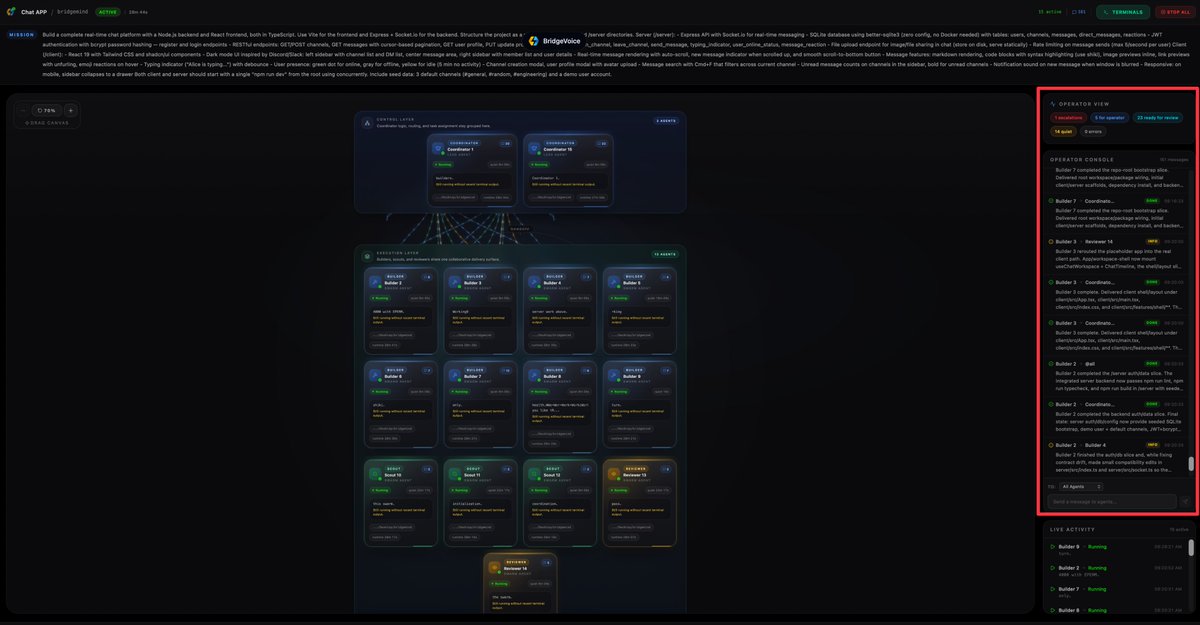 Operator view queue state