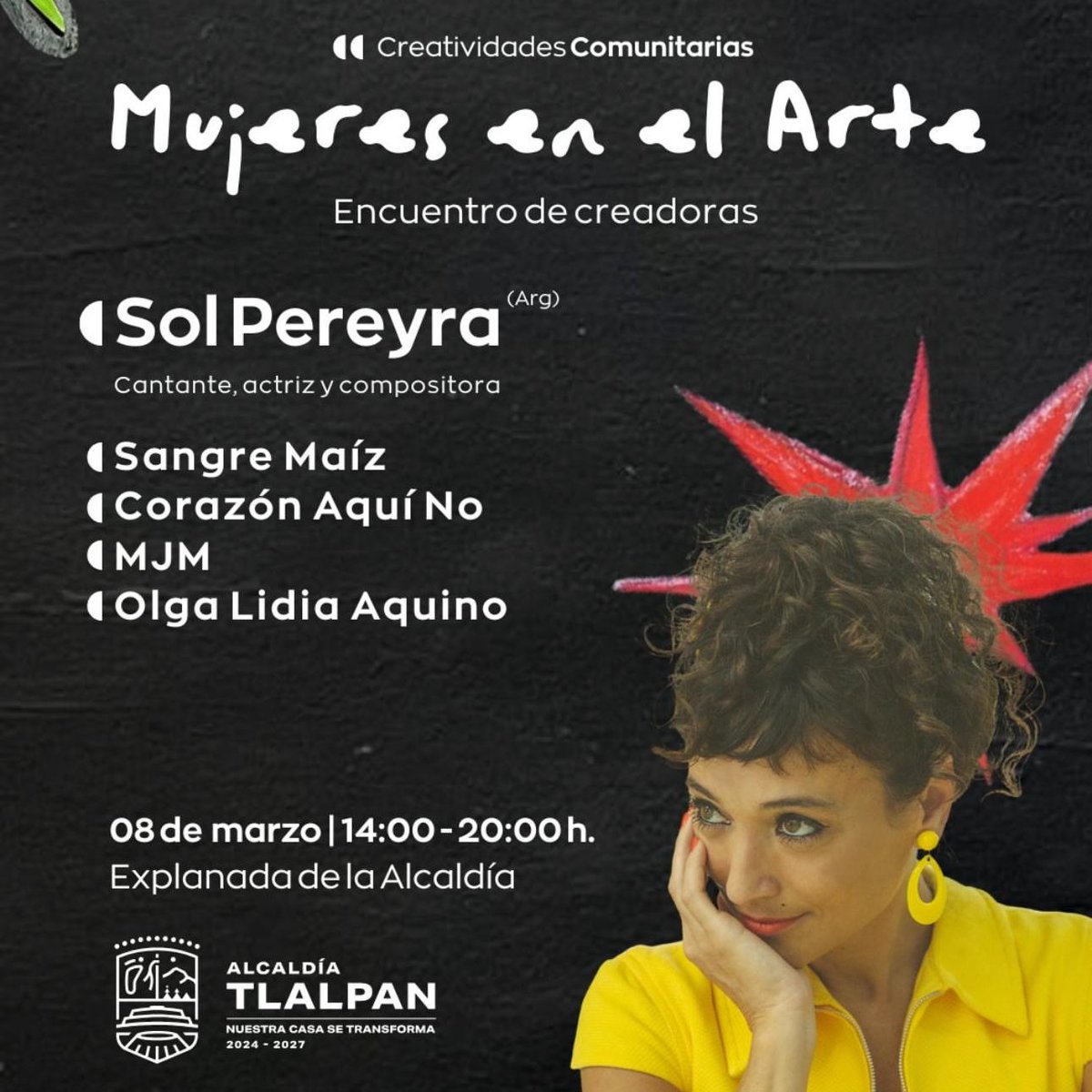 México de mi amor ya ando por aquí. Nos vemos este domingo en la explanada de la alcaldía Tlalpan a las 7pm. Gratis