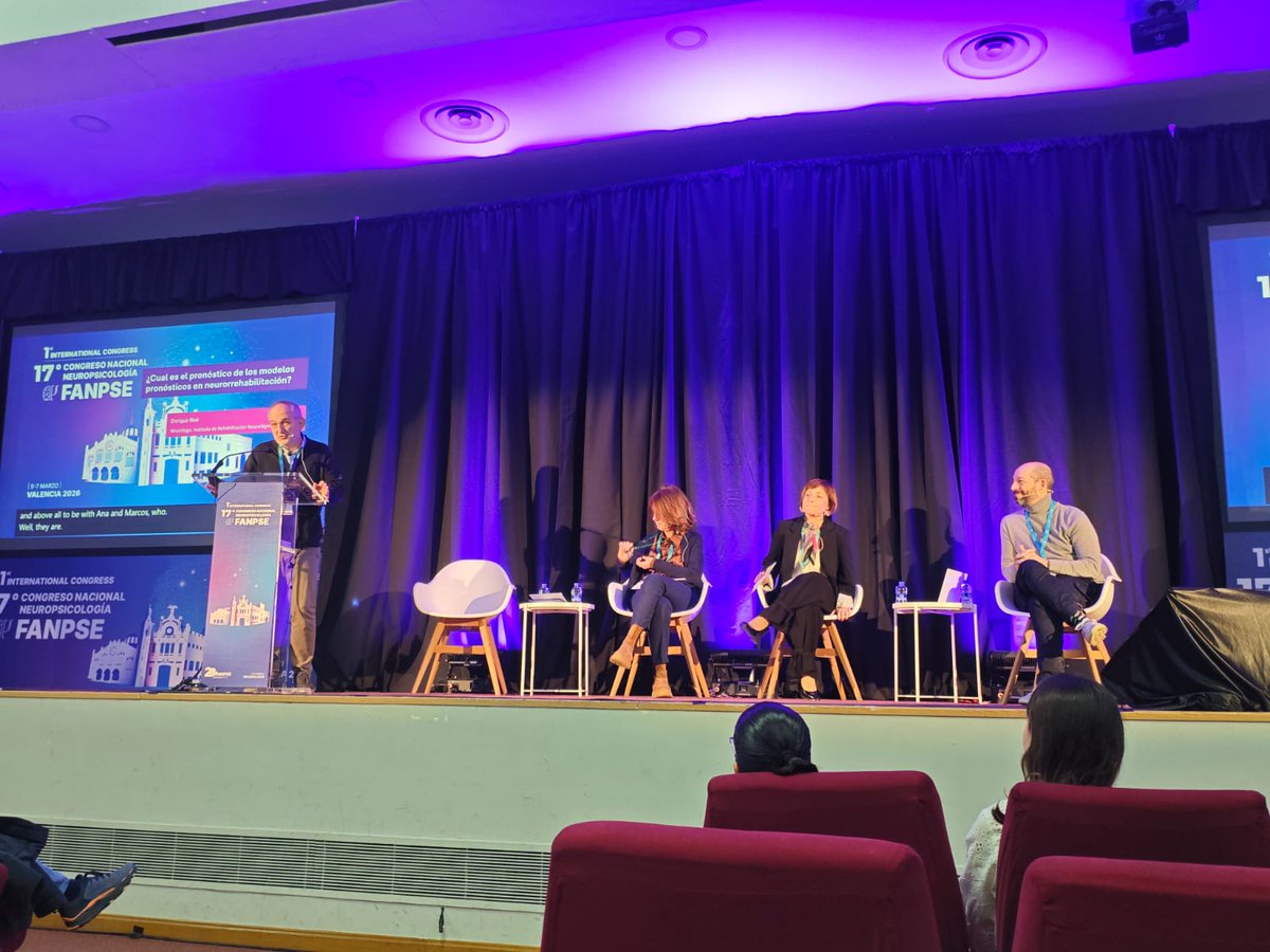 irenea_rehab's tweet photo. ¿Cómo pueden los modelos predictivos ayudarnos a anticipar la recuperación tras un daño cerebral adquirido?

La Dra. Loles Navarro ha moderado esta mesa en el 17º Congreso de @FANPSE, en la que también ha participado nuestro director de investigación, el Dr. Enrique Noé. https://t.co/ERsjWNNldQ