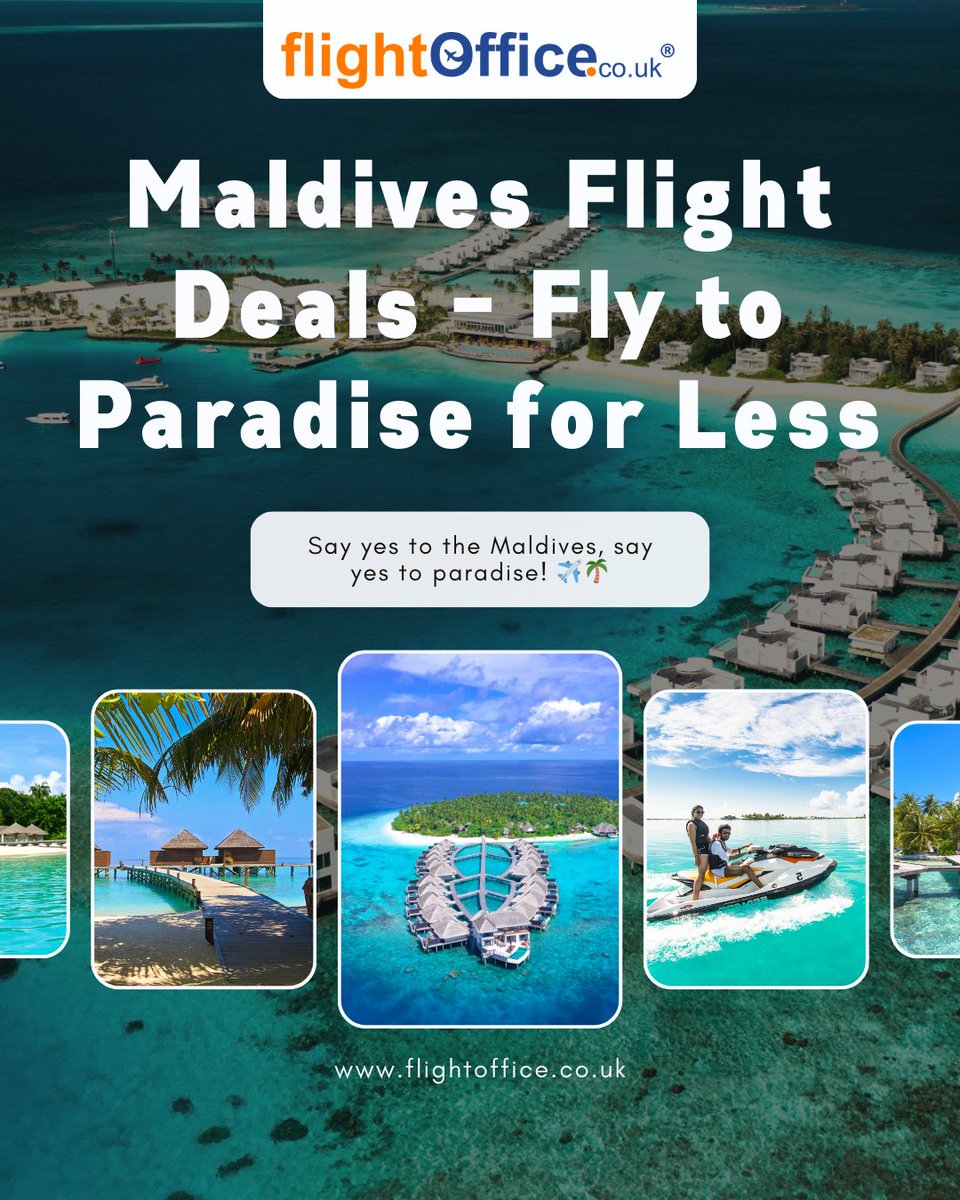 flightofficeuk's tweet photo. Dreaming of crystal-clear waters and white sandy beaches? 🌊🌴

Grab the best Maldives flight deals and make your tropical escape a reality without spending a fortune. 

📞 Call us today: 0203 745 2323
🌐 Visit: https://t.co/o3sTk3ZlcP

#MaldivesFlights #FlightDeals #TravelDeals https://t.co/aeJ49UPqCy