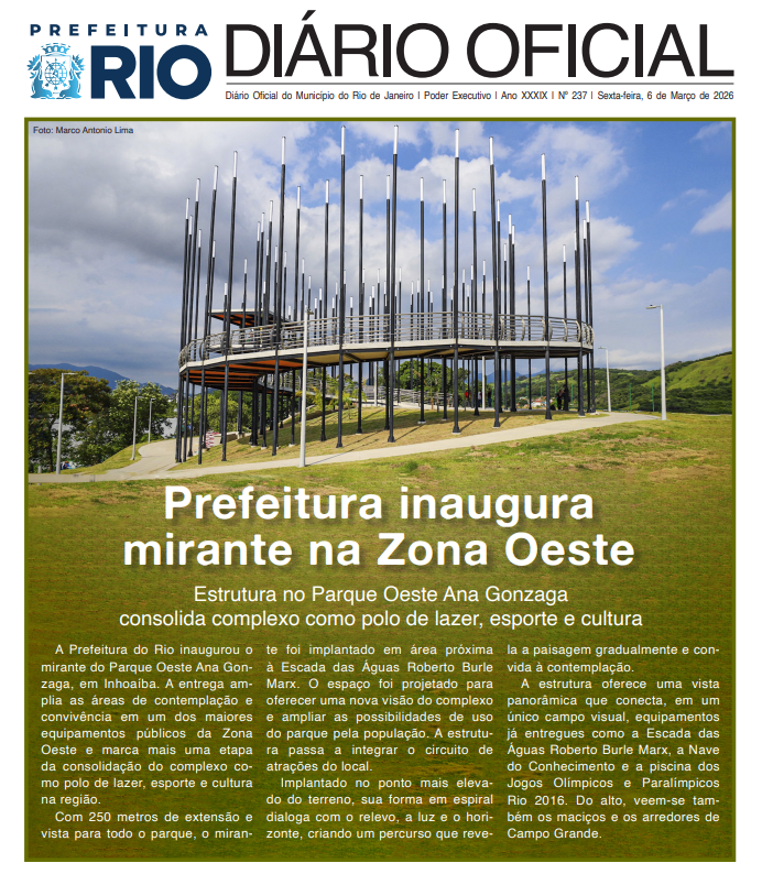 DIÁRIO OFICIAL | Na edição de hoje (6/3), há convocações para médico (005/2025), técnico de enfermagem (019/2025) e enfermeiro (029/2025).

Acesse o D.O diariamente para saber sobre convocações, resultados e demais etapas dos processos seletivos.

💻doweb.rio.rj.gov.br
