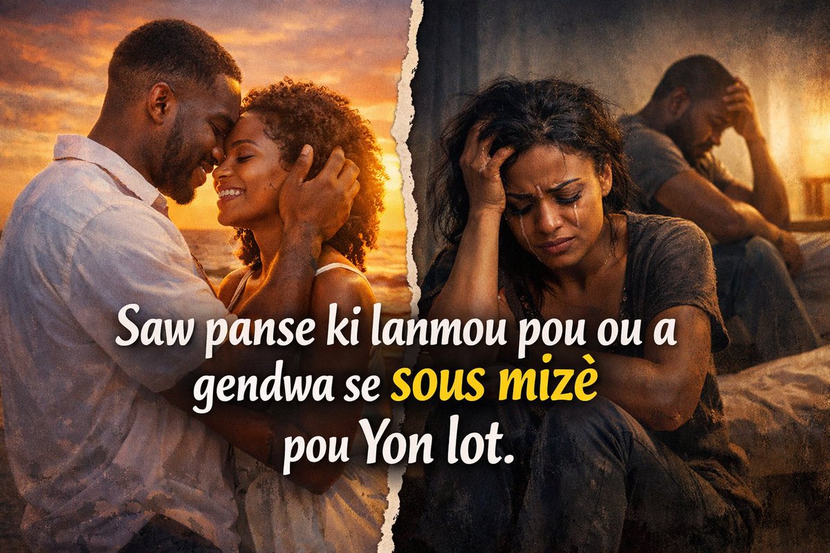 MarcJurry's tweet photo. Fè atansyon pou "mizè" lòt moun pa toufe pwòp "lanmou" pa w.✍🏽🌟🙌🏽 https://t.co/Z3HEST50Wi