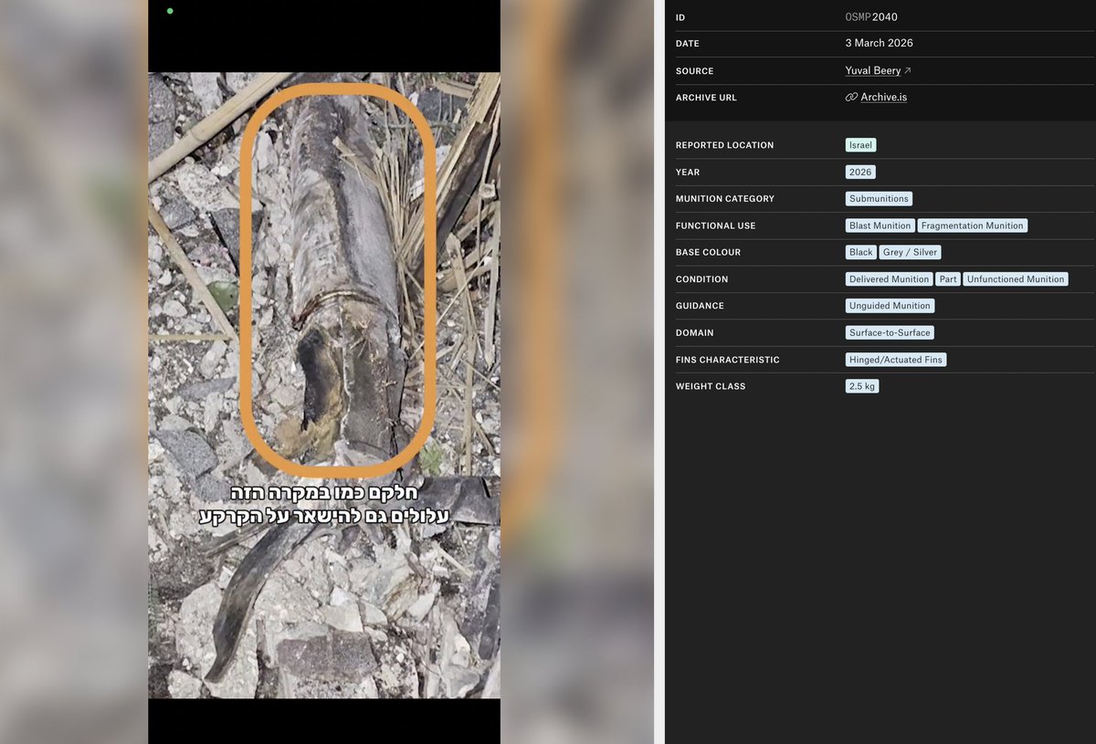 Open Source Munitions Portal tweet media