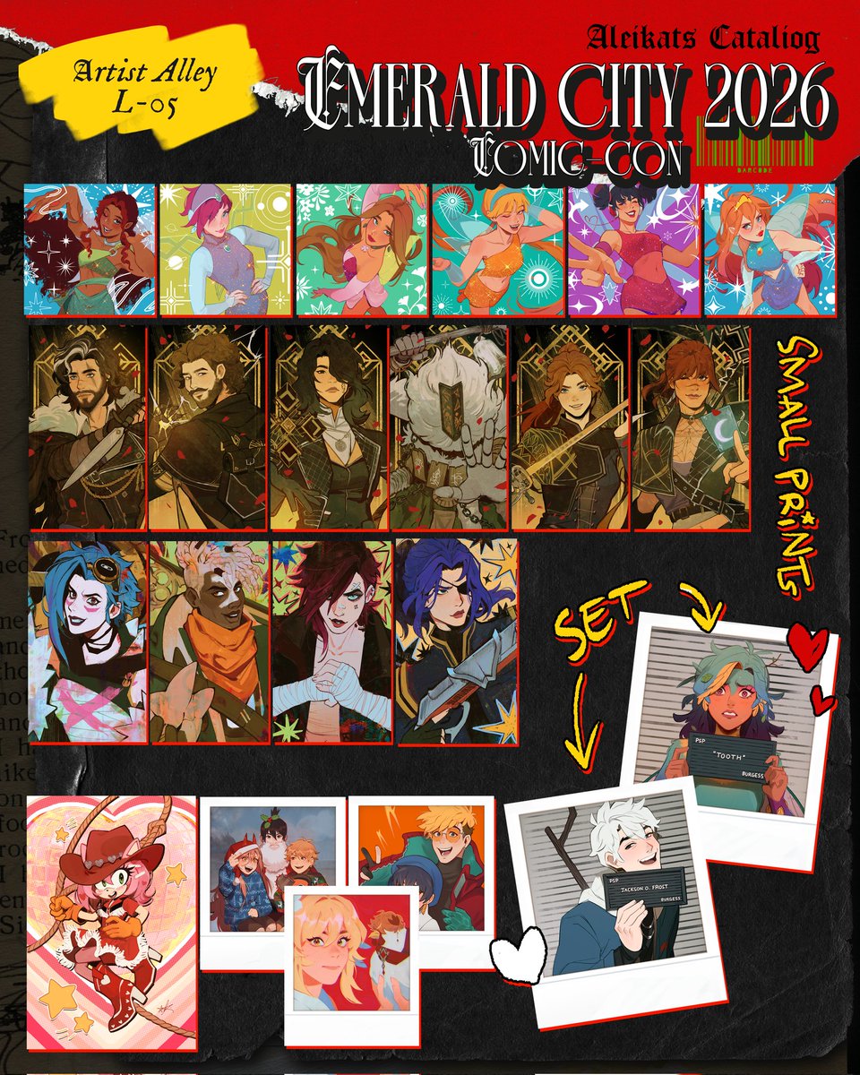 My Emerald City Comic Con ARTIST ALLEY catalog! See me at table L-05! ✨️
Yes, I spelled catalog wrong on the images. No, I will not go back to edit it.
#ECCC2026