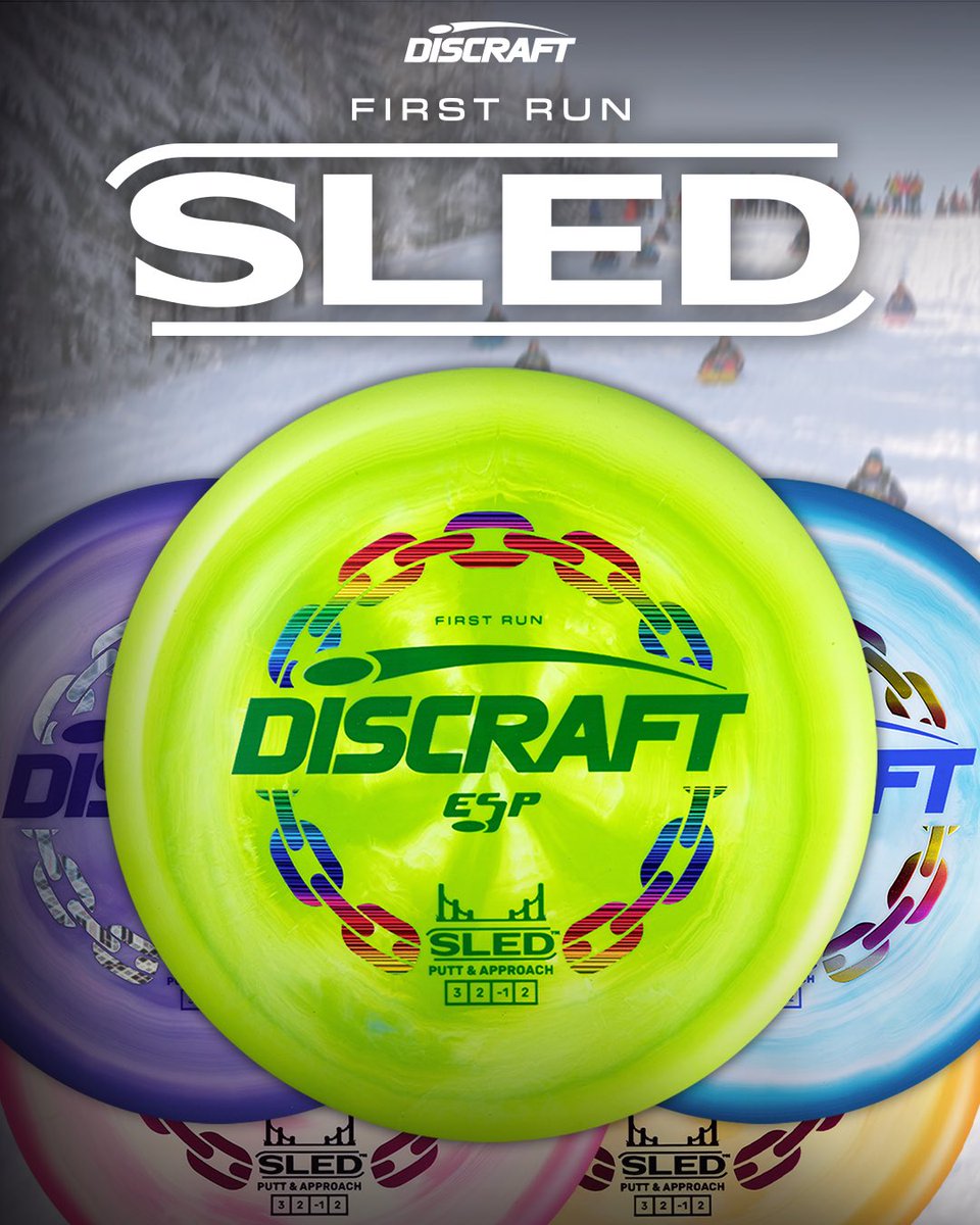 DiscraftDG's tweet image. Get your Sled on! 🛷

The First Run Sled is now available at Discraft.com! If you’re looking to purchase a specific Sled, we will have 50 individually listed on the Discraft Factory Store TODAY at 3 pm ET! 

#discraft #discgolf #sled #pdgaworlds