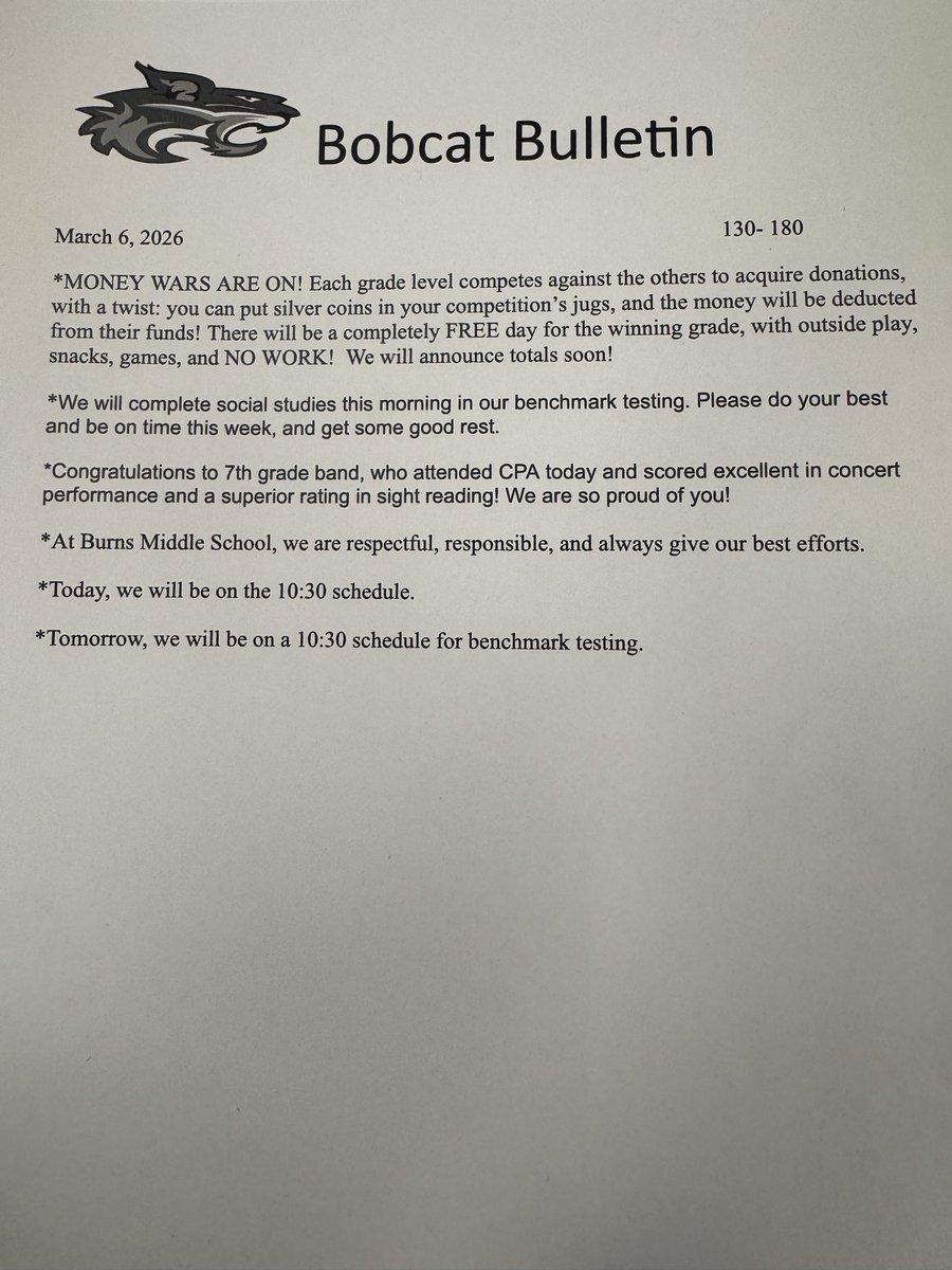 Burns Middle School tweet media