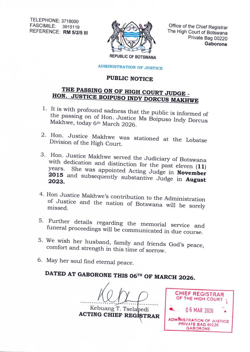 Botswana Government tweet media