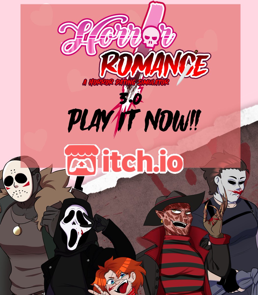 Horror/Romance Game, a slasher dating simulator tweet media