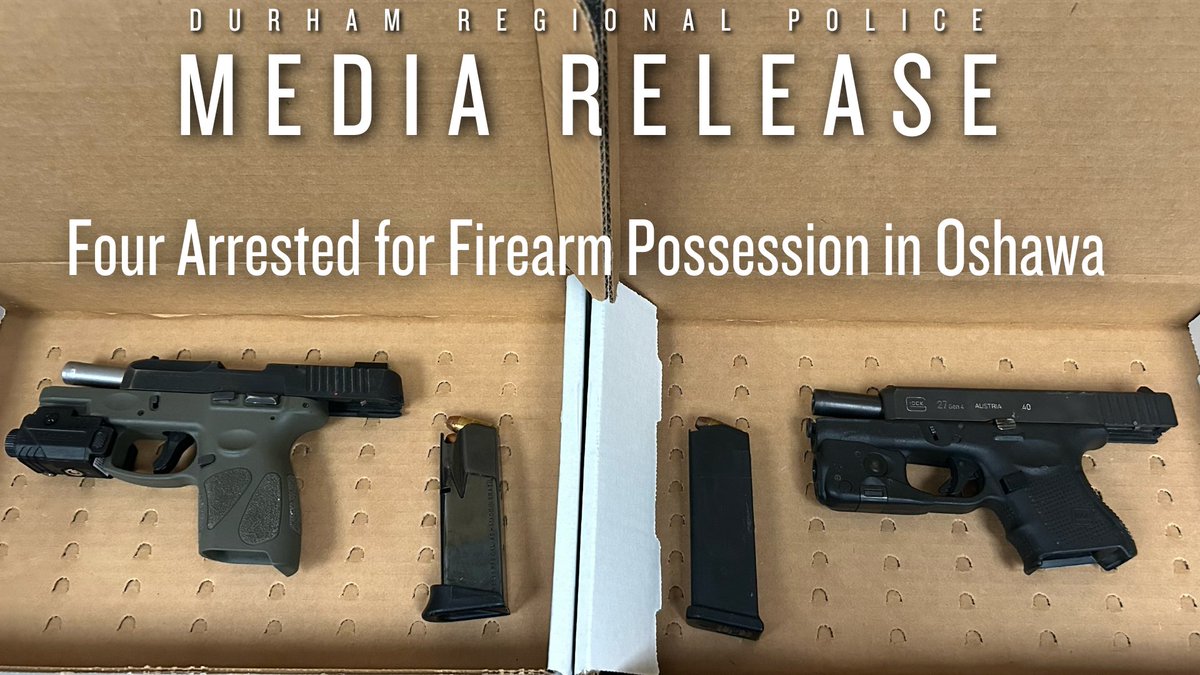 Four males are facing several charges for firearm possession in Oshawa ...