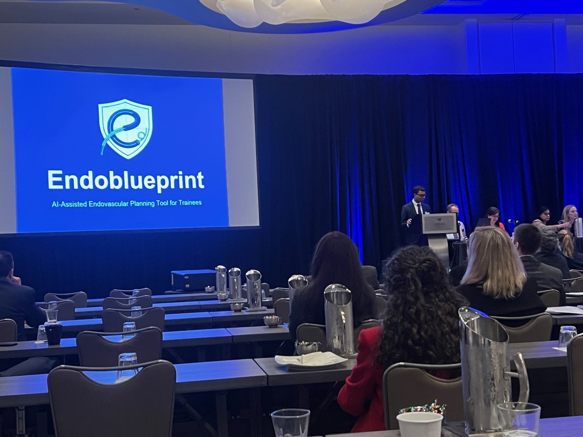 APDVS_'s tweet photo. Pitch #2 from Yale University! Endoblueprint, Use of AI for Endovascular Case Planning. https://t.co/4sXZIx3etS