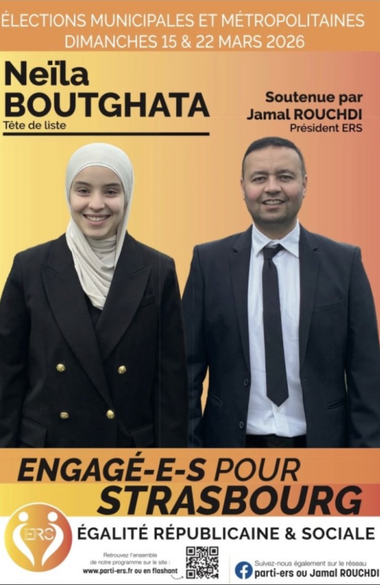 #Jamal et #Neila candidats aux #municipales à #Strasbourg (#France 🙃).
Challenge : citez une ville au #Maghreb ou en #Turquie où les têtes de liste s'appellent Lucien &amp; Juliette ?
J'attends...