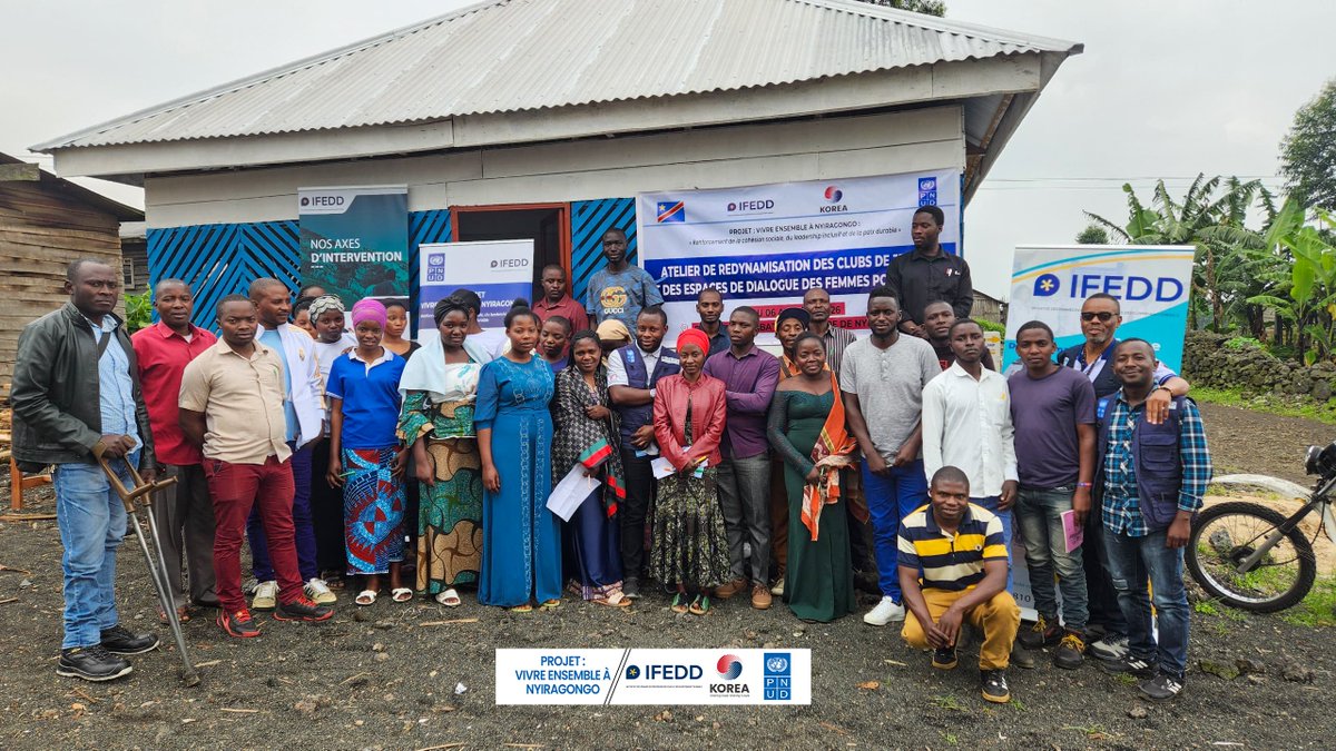ifedd_rdc's tweet photo. En vue de renforcer la cohésion sociale à travers le projet « Vivre ensemble à Nyiragongo », #IFEDD a lancé ce vendredi 6 mars 2026 à Kibati, un atelier essentiel dédié à la redynamisation des clubs et des espaces de dialogue dédiés aux femmes.
@PNUDRDC 
#EstRDC #AgirPourLaPaix https://t.co/3mqebSNtMI