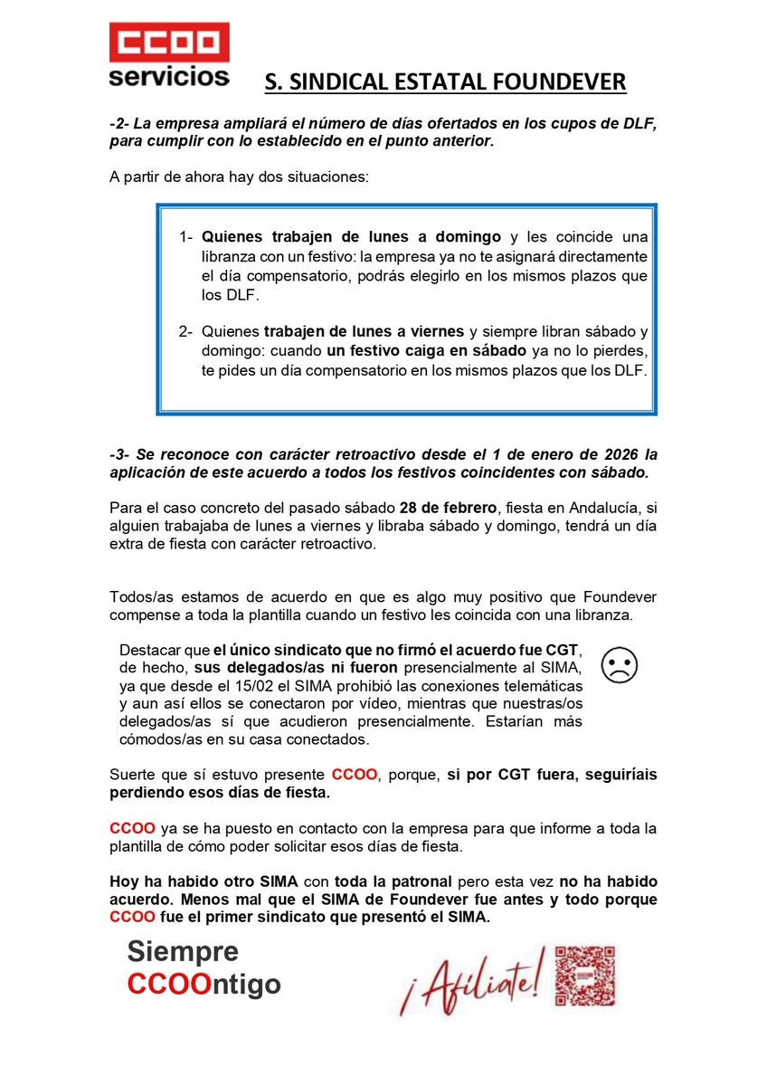 CCOO FOUNDEVER Sevilla tweet media