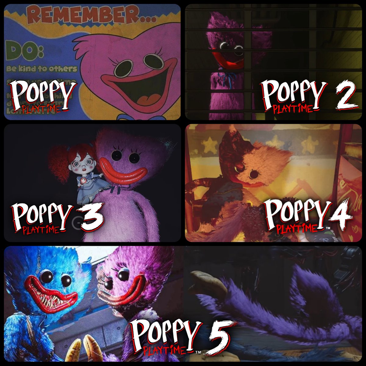 Fantime_Horror's tweet photo. 🩷 Kissy Missy's evolution in each chapter! 👀
#PoppyPlaytime