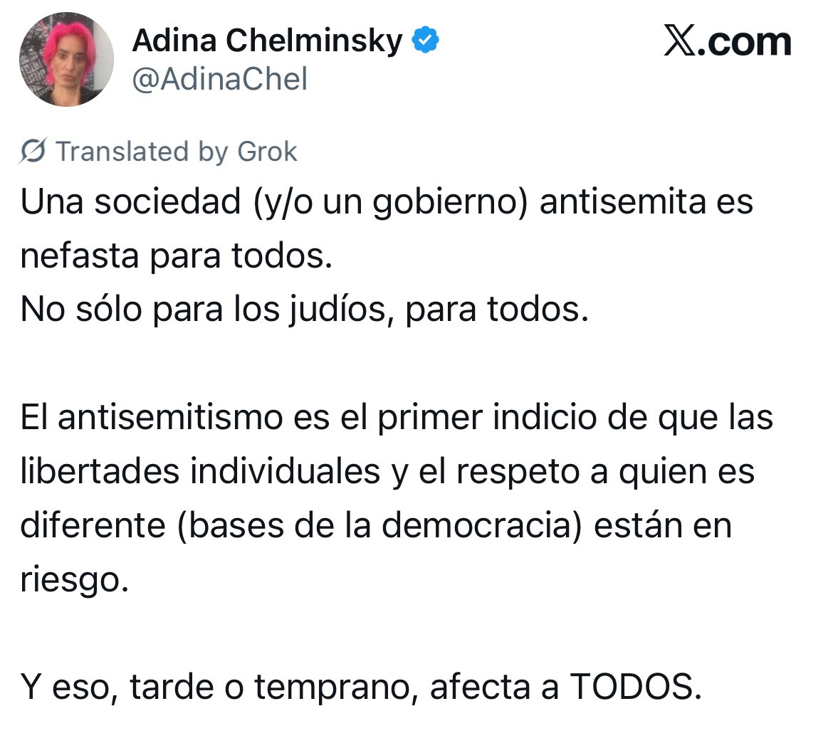Pleno 2026 y no han entendido que NADIE les compra ya el papel de víctimas. Si los detestamos no es por judíos sino por invasores, ladrones y genocidas. Porque a pesar de ser una comunidad adinerada y libre en México mandan a sus hijos de colones ilegales a la Palestina ocupada.