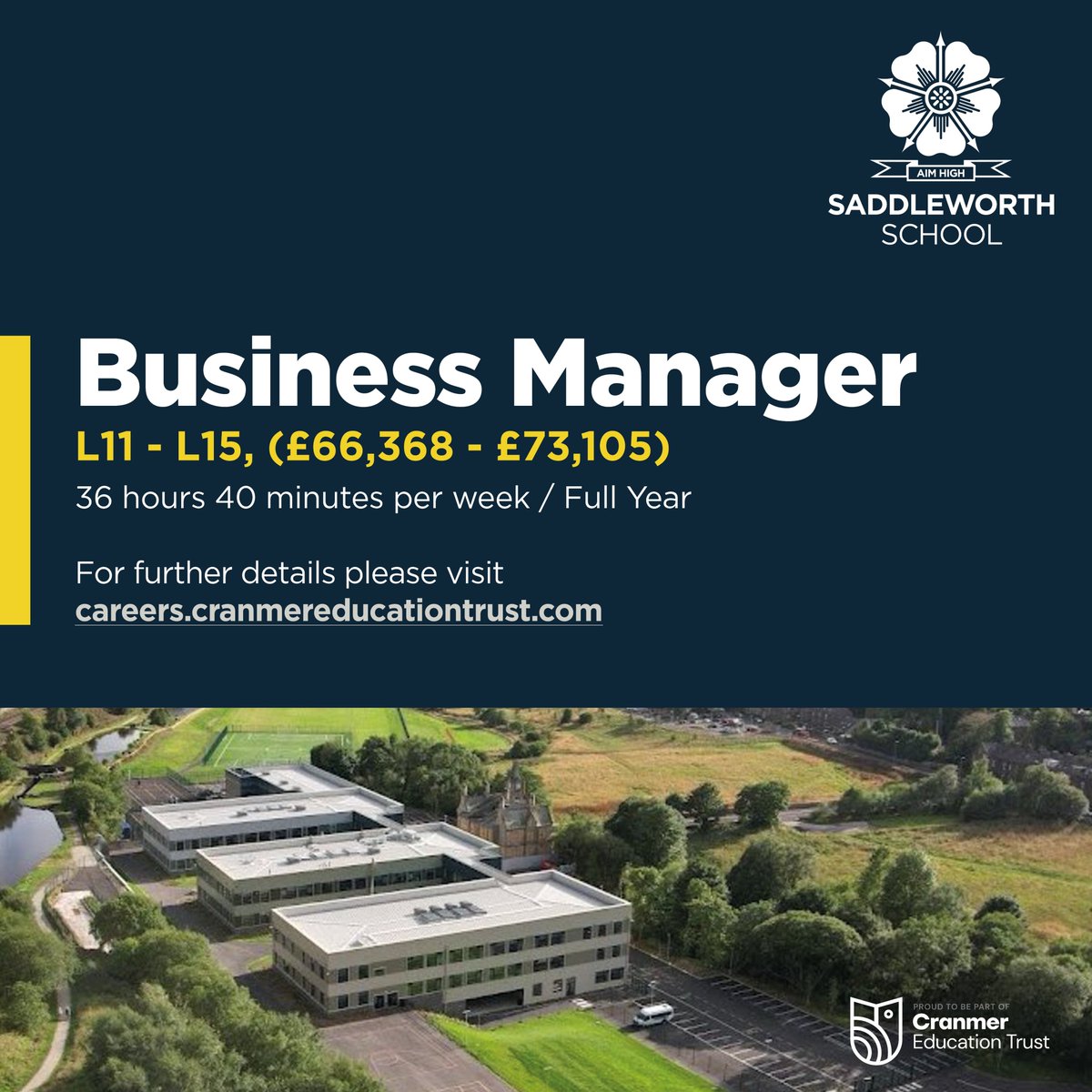 CranmerTrust's tweet photo. We’re recruiting a School Business Manager to join the senior leadership team at @saddleworth_sch .

Lead finance, HR, operations, estates and ICT while supporting school improvement and culture.

Apply here 👉 https://t.co/yMatnC0uiZ

#EducationJobs #SchoolBusinessManager https://t.co/ACtCRLubgl