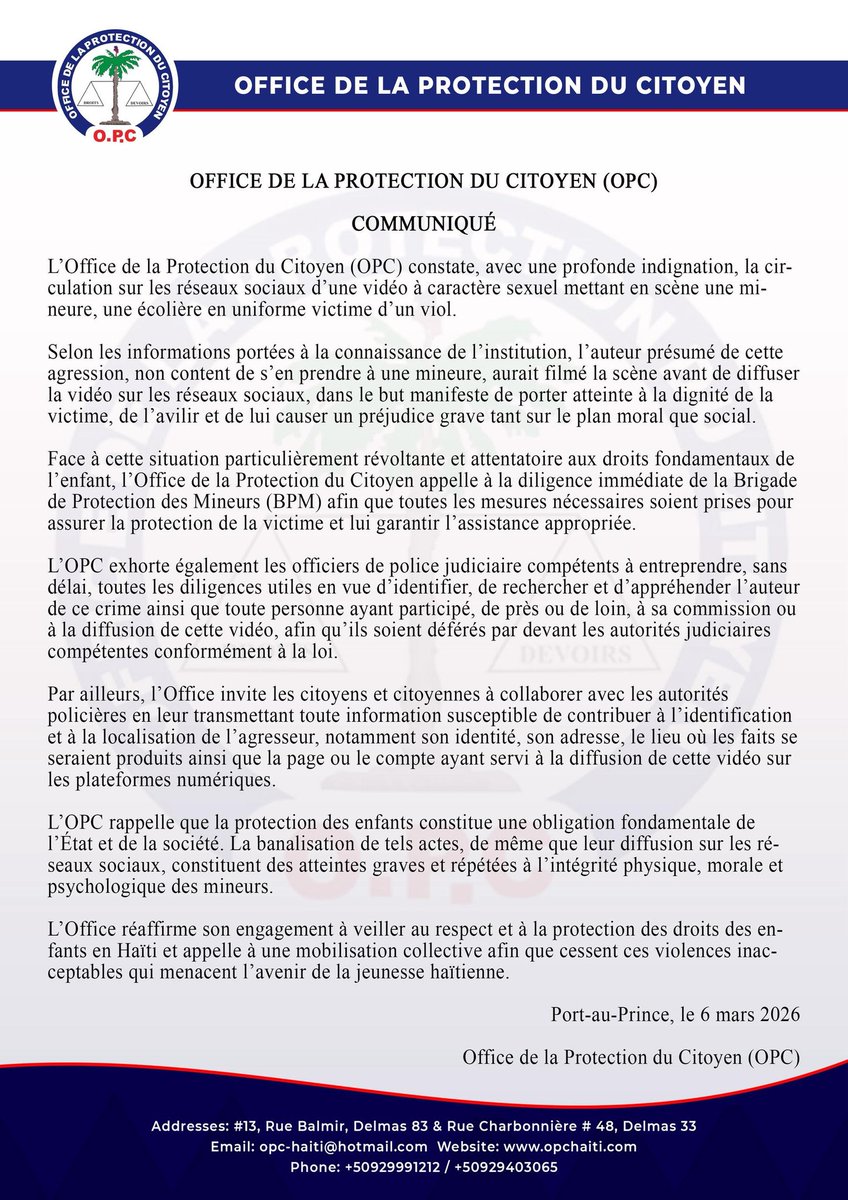 OPC Haïti tweet media