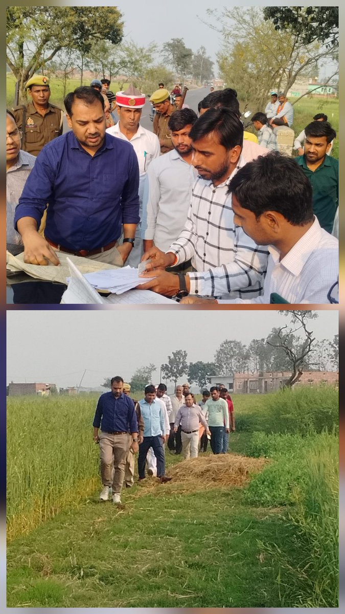 findanap's tweet photo. Resolving Land Disputes on ground.
 #sdm @DmMaharajganj 
#PHARENDA, #maharajganj https://t.co/R1uJWQvhoM