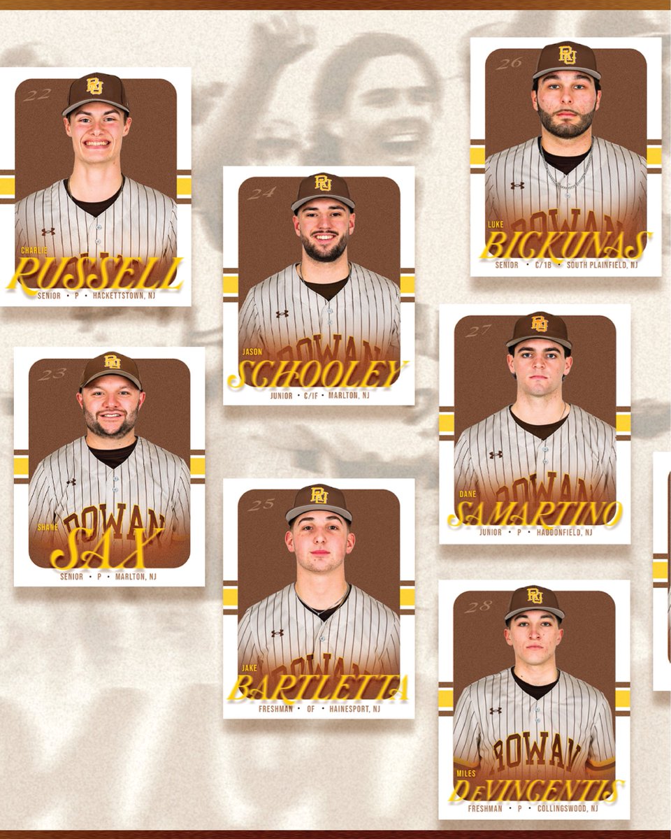 RowanBaseball_'s tweet photo. 𝐌𝐞𝐞𝐭 𝐓𝐡𝐞 𝐑𝐨𝐬𝐭𝐞𝐫 𝐏𝐚𝐫𝐭 𝟐
Introducing your 2026 Profs heading into game 1🦉
#d3baseball #roster #gameday #seasonopener #goprofs https://t.co/nsLDxuQDu5