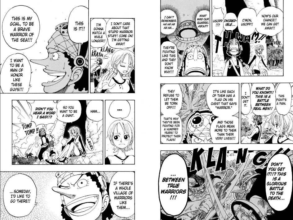 Electrodile6k's tweet photo. More than anyone else on the crew, Usopp's dream has been one and the same with his character journey

And this dream from Little Garden has been explicitly tied to Elbaf and its warriors

It baffles the mind to think that any writer would think to end this journey in Water 7 https://t.co/kfDD1SdvoT