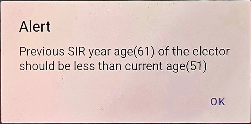 परभणी जिले में इलेक्शन कार्ड मैपिंग करते समय 2002 की यादी में उमर ज्यादा और 2026 में अपडेटेड इलेक्शन कार्ड होने की वजह से उमर कम हो रही है.इस लिए मैपिंग नहीं हो रही है. कृपया इस पर ध्यान देकर जल्द कोई उचित मार्ग निकाले.

<a href="/CEO_Maharashtra/">ChiefElectoralOffice</a>
<a href="/CollectorParbh1/">Collector Parbhani</a> <a href="/ECISVEEP/">Election Commission of India</a> 
#ECI #SIR #MH