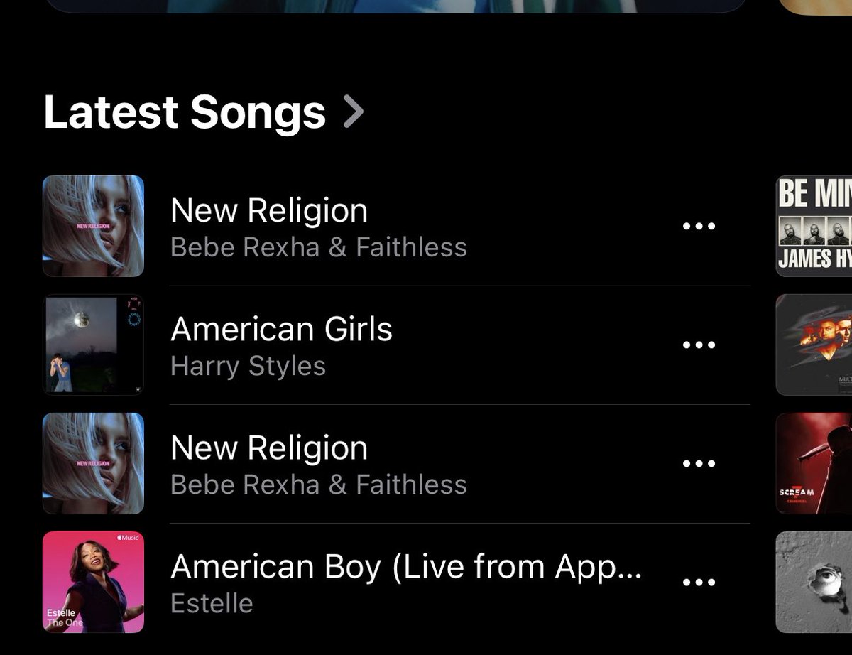 mjmchugh2's tweet photo. Song so good Apple had to include it twice @BebeRexha https://t.co/ziVXS0bhTD