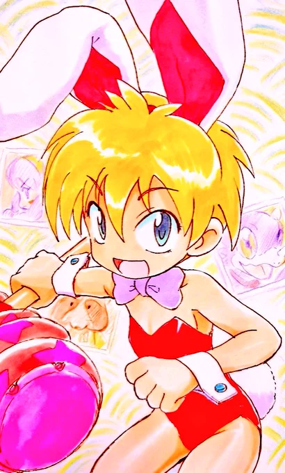 #これを見た人はバニーガールをTLに放流しよう 見ちゃったので、蘭未さん久しぶりに出番ですよ! #慶応遊撃隊 #アナログ画