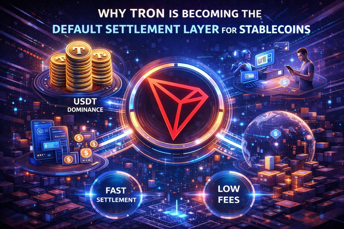 TRON Is Becoming the Default Settlement Layer for Stablecoins 🚀

In the early days of crypto, stablecoins were mainly used for trading. Today, they have evolved into digital dollars powering payments, DeFi, cross-border transfers, and global financial activity on-chain.

As
