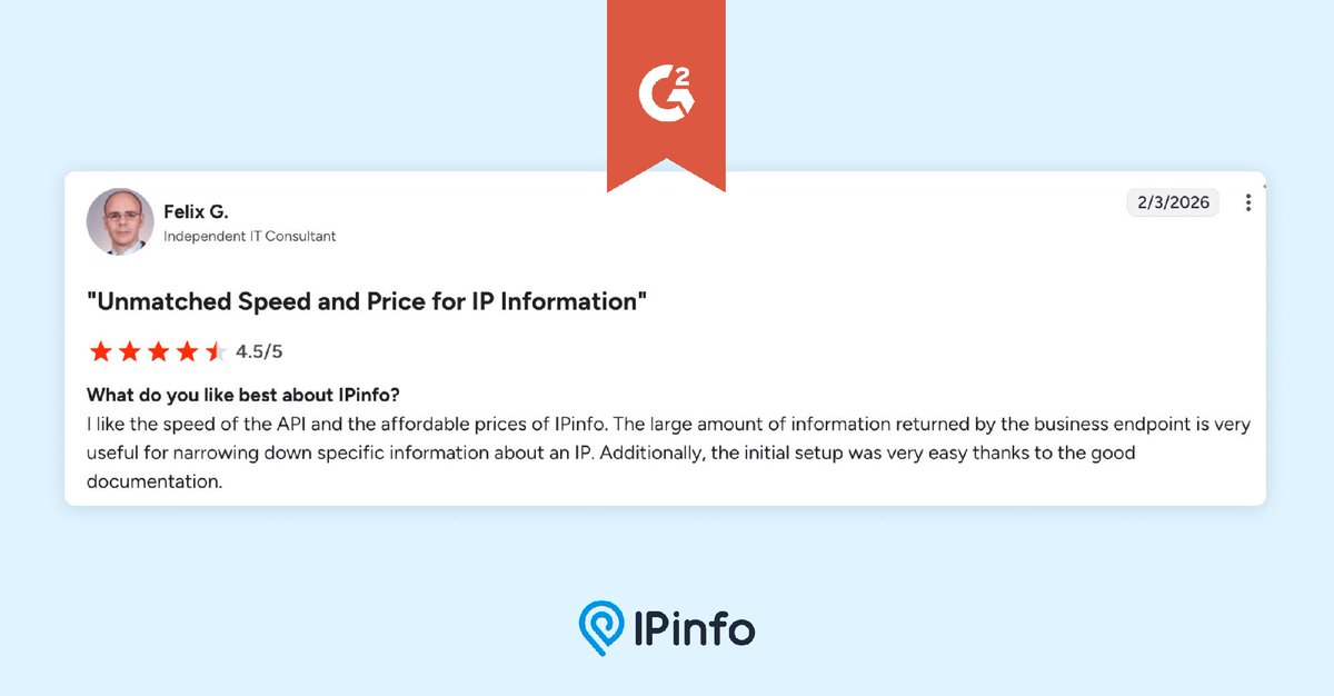 IPinfo – IP Data Provider tweet media