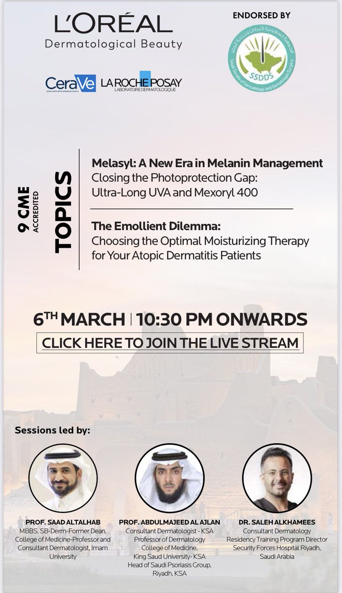 Saudi Society of Dermatology & Derm Surgery(SSDDS) tweet media