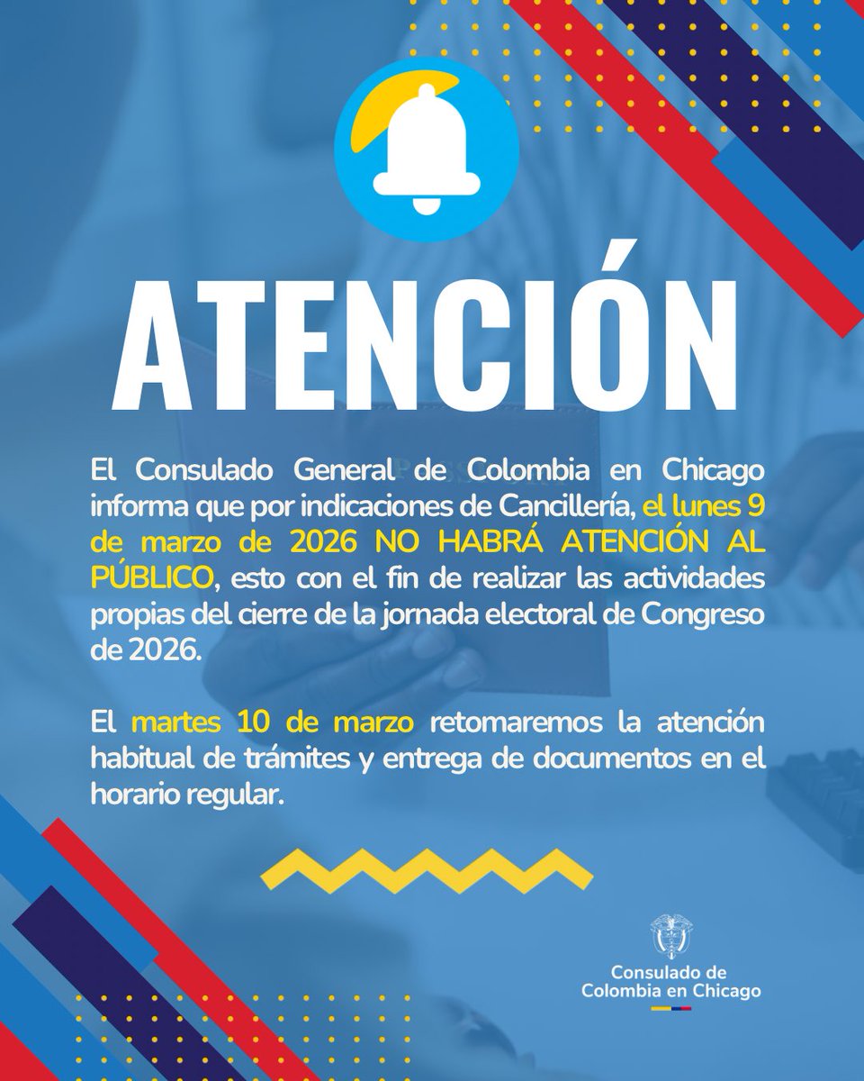 Consulado de Colombia en Chicago tweet media