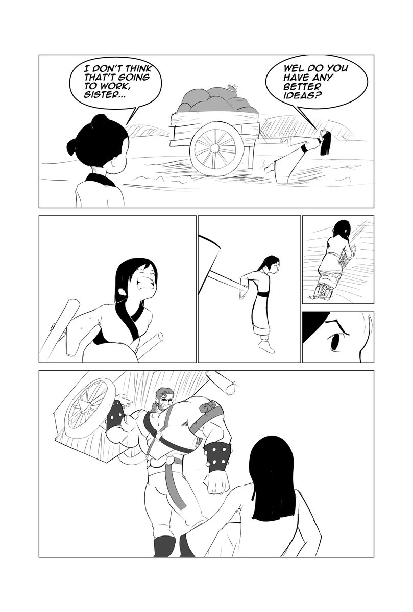 truthblade01's tweet photo. A couple pages from an old comic attempt featuring Song Tai (I scrapped this one, but I am working on another one atm). https://t.co/hkUwYaJkXe