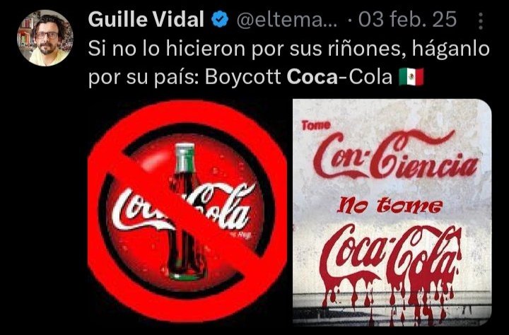 Lo dije y lo sostengo: Boycott Coca-Cola.