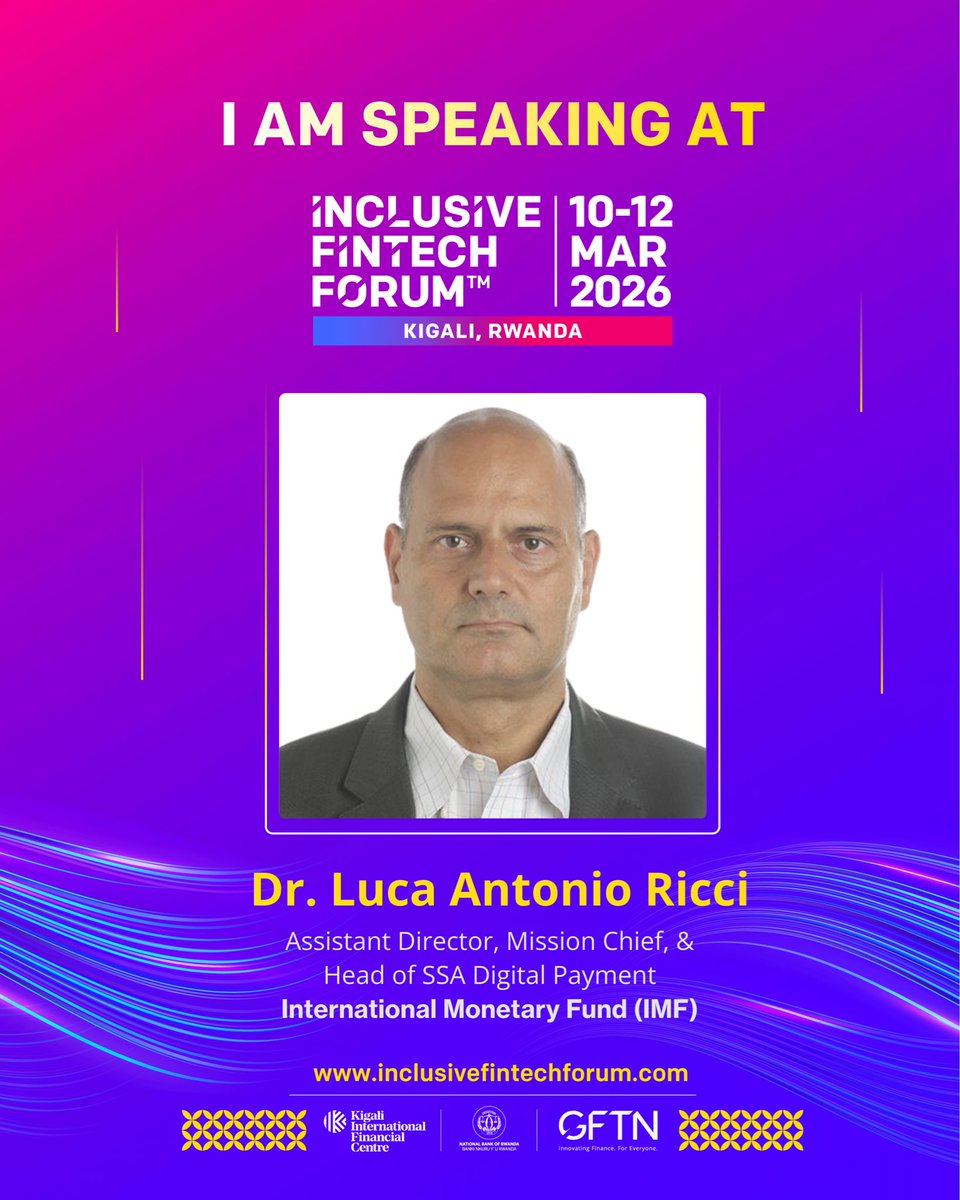 I will be speaking next week at the Inclusive Fintech Forum in Kigali 
Looking forward to seeing you there