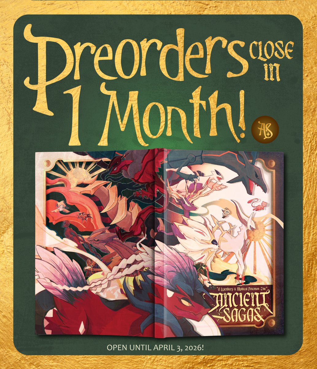 ✨ PREORDERS CLOSE IN 1 MONTH ✨

We've gotten a legendary amount of orders already and have even unlocked our first stretch goal, but don't worry if you still need more time to snag your copy and merch because there's still a MONTH left of preorders!

🛒 ancientsagaszine.bigcartel.com
