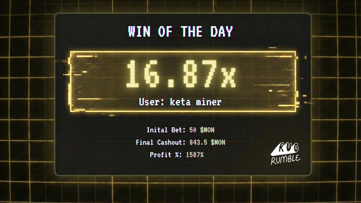 magicalmistik's tweet photo. Win of the Day is a 16.87x 🎲

Day 2 of The Week of Winning! 🗓

Congrats to keta miner again on the 2000 MON in free games!

Who's it gonna be tomorrow? 👀

Get in here 🔻
https://t.co/BNIcGZJTny https://t.co/NShCtyXIMb