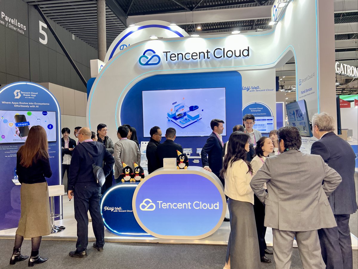 Eric_AI_tencent's tweet photo. One clear signal from #MWC Barcelona 2026 this year:

The first wave of #AI was cloud #LLMs.
The next wave will happen at the #edge. https://t.co/9lWnWkQaEI