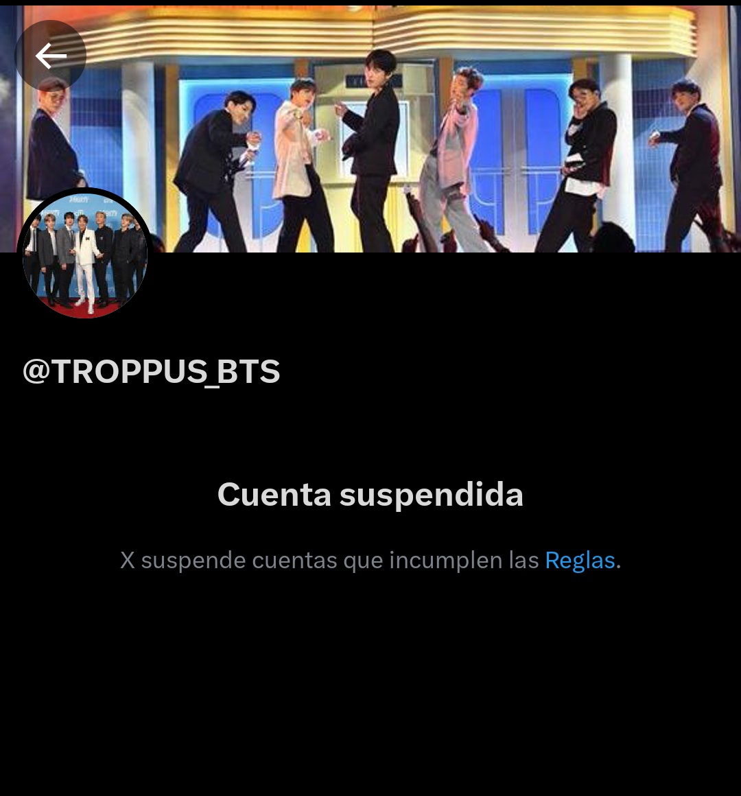 Le suspendieron la cuenta fake de los bts bangtan JAJAJAJAJAJJAJA 

<a href="/BTS_twt/">방탄소년단</a>