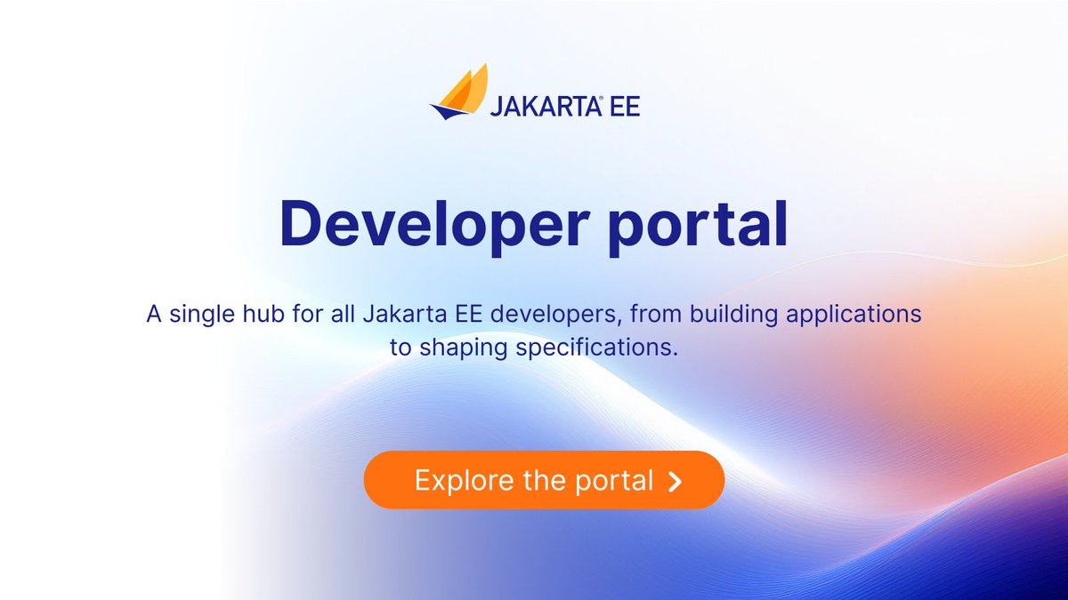 JakartaEE's tweet photo. 💡 The developer portal on our website helps you:
✔️ Generate project templates
✔️ Learn best practices for secure, scalable apps
✔️ Understand how #JakartaEE specifications work
✔️ Stay up to date with releases and roadmaps
Explore the developer portal: https://t.co/LYZZ94XMWB 

#JakartaEE #Java #CloudNativeJava #opensource