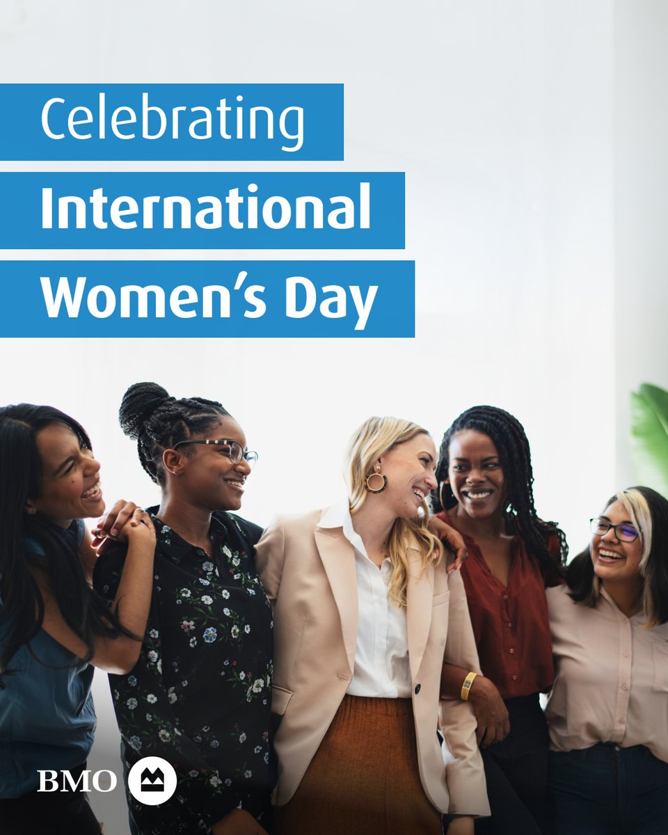 CameronGerri's tweet photo. Happy International Women’s Day! Celebrating all the powerful women who inspire us and make the world a better place. #ProudToWorkAtBMO #IWD2026 https://t.co/ERAq7UXeIs
