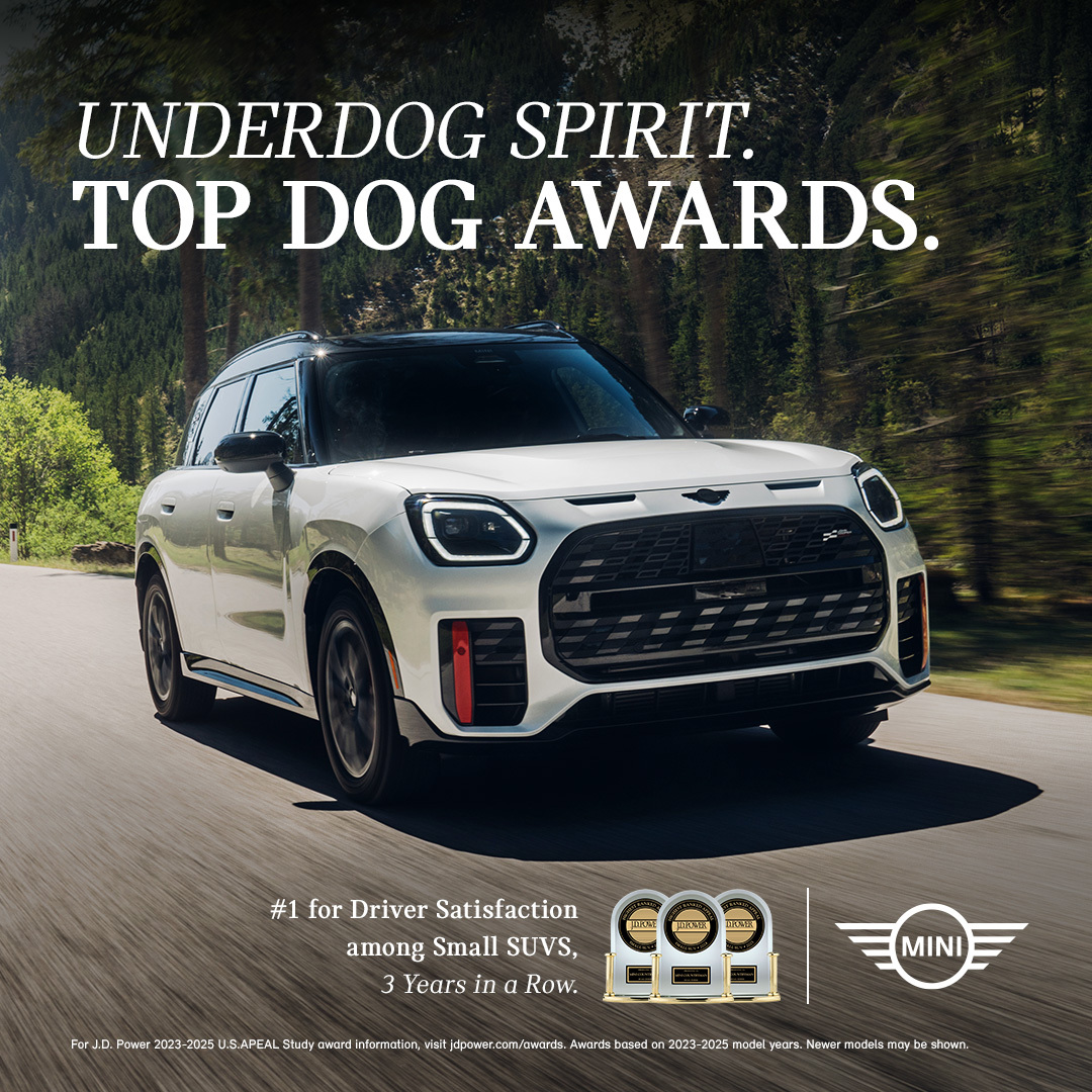 MINIofAustin's tweet photo. We don’t chase trends—we chase fun.

That mindset earned MINI #1 Driver Satisfaction among Small SUVs for three straight years.

Being different hits different. #MINI #MINIOfAustin https://t.co/mwUk3nQIrd