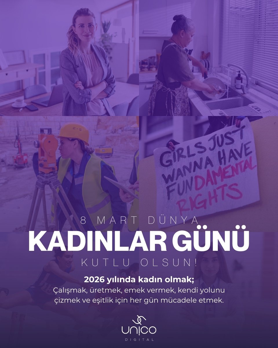 unicodigitaltr's tweet photo. Kadınlar, yarattıklarıyla, ürettikleriyle ve cesur adımlarıyla dünyayı şekillendiriyor. Her gün eşitlik için mücadele eden kadınlarla daha güçlü, daha umutlu ve daha kararlı bir geleceğe ilerliyoruz.

8 Mart Dünya Kadınlar Günü Kutlu Olsun!💜

#UnicoDigital #8mart #kadınlargünü https://t.co/RMSAGYvNsJ