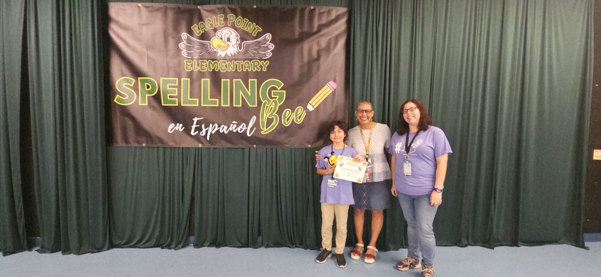 EaglePointElem's tweet photo. Here’s a glimpse of the excitement from our Annual Spanish Spelling Bee! 📸🐝✨ #SpanishSpellingBee @BCPSDualLang @BrowardESOL @browardschools https://t.co/sxAblV4bSL