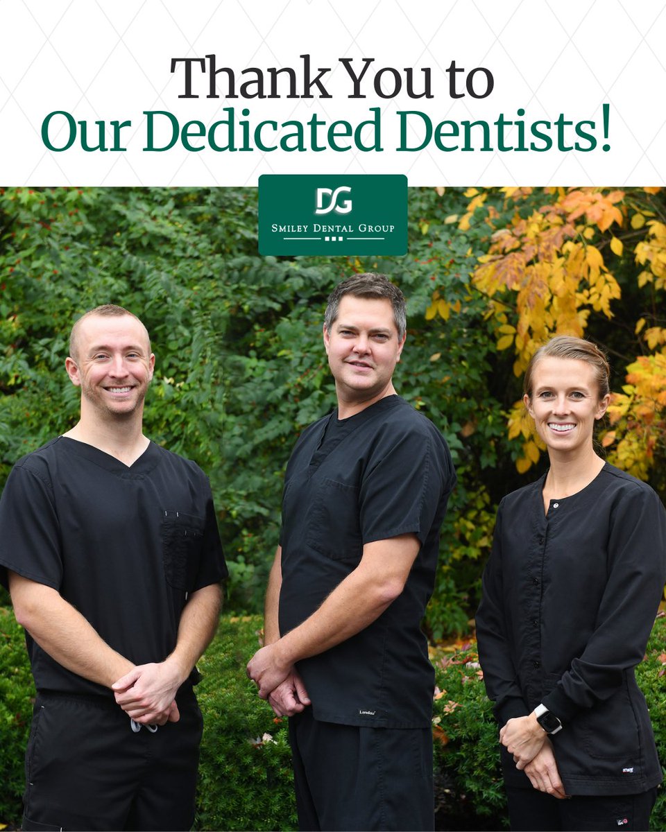 On National Dentist Day, we recognize Dr. Holowicki, Dr. Moore, and Dr. Renshaw for the thoughtful, personalized care they provide every day. We are proud to celebrate the skill, integrity, and compassion you bring to our community!