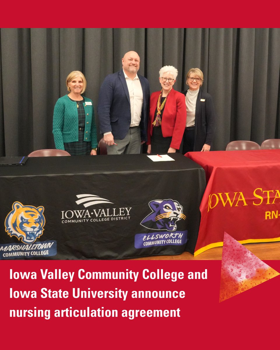 IAStateNursing's tweet photo. ISU Nursing and IVCCD have launched a seamless RN‑to‑BSN pathway designed to support working nurses and strengthen Iowa’s health care workforce. For more details: https://t.co/orvHupQG32 https://t.co/xAepCLSVZM