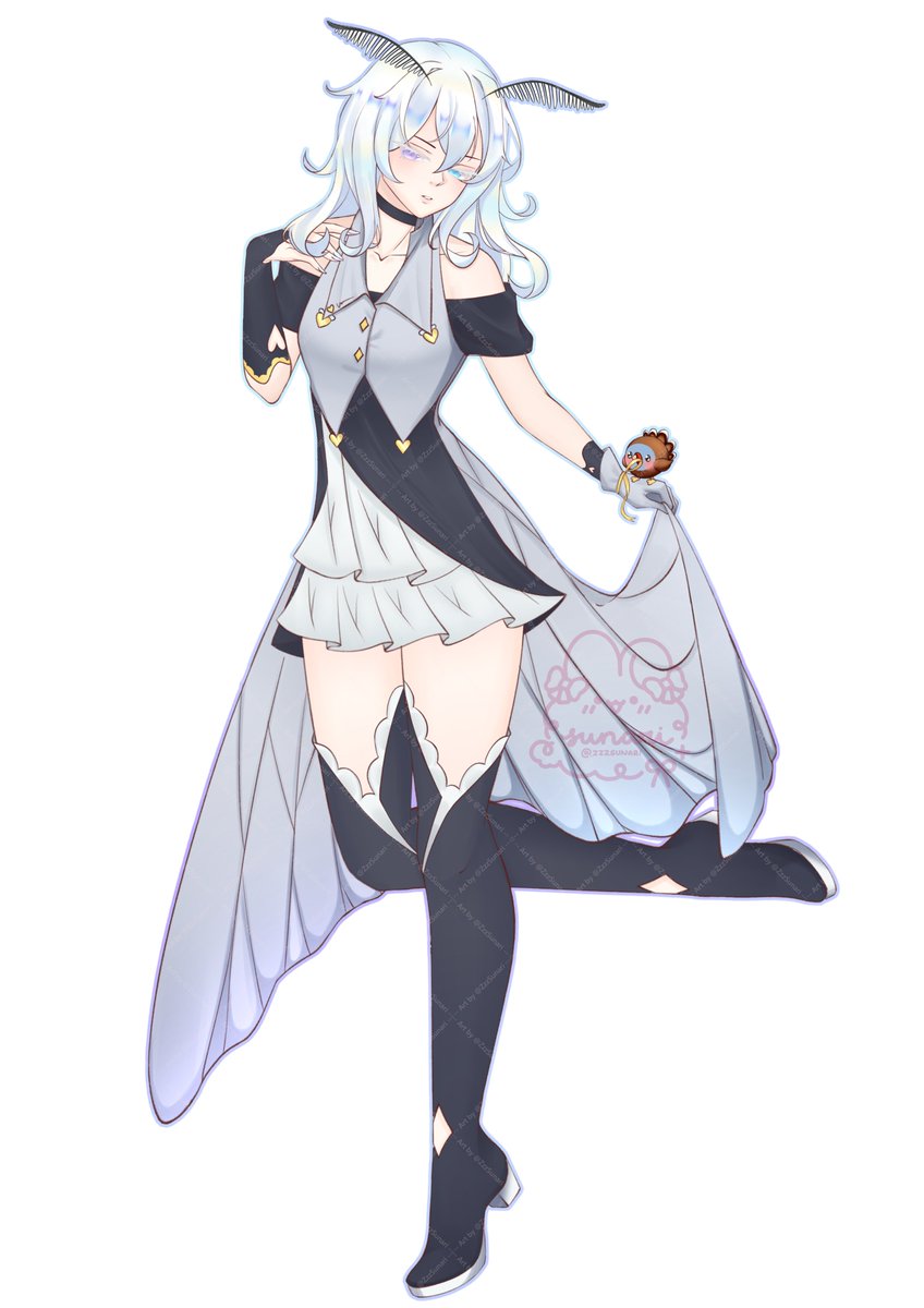 ZzzSunari's tweet photo. Ი︵𐑼୨ৎ Happy Birthday to @thesuzuchan (˶˃ ᵕ ˂˶) .ᐟ.ᐟ Wishing you a lifetime of forever happiness! 

Here's her moth girl design! Give her some love :3c 

I wished it turned out a bit better... but I hope you love it!! https://t.co/9cafiX3Ow8
