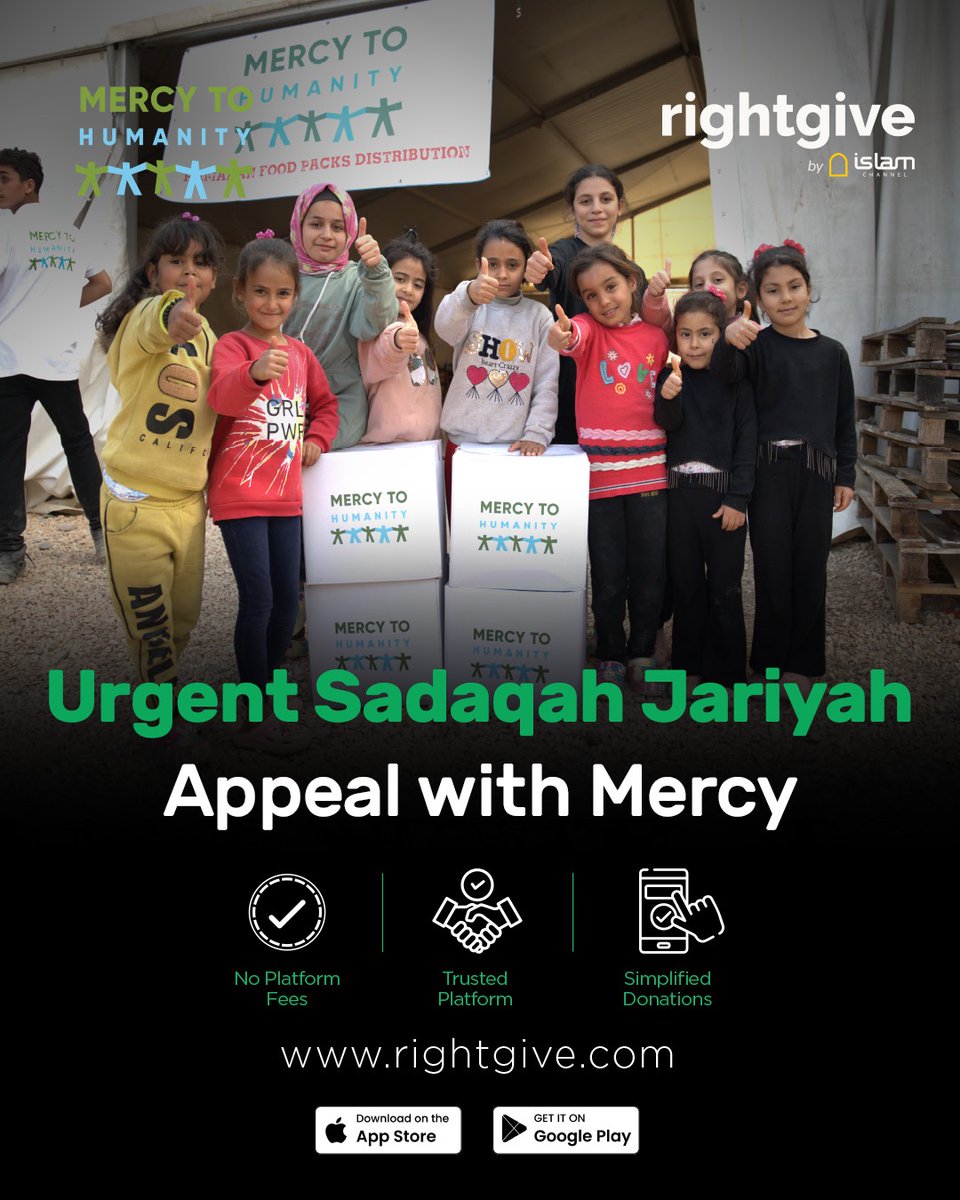 Stand with communities in need through Mercy to Humanity as we provide Ramadan food packs for families, serve iftar to Palestinian refugees, install water handpumps for clean and safe drinking water, gift Qur’ans to new Muslims, and build a masjid in Malawi for worship and